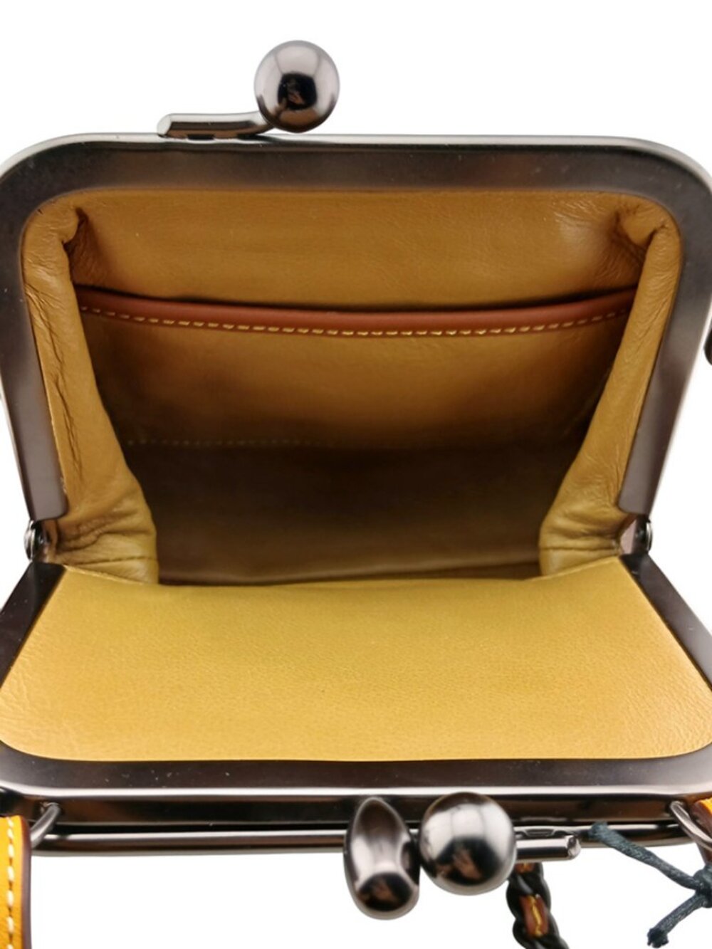 COACH 1941 Kisslock Frame Bag in Coach Link Glovetanned Leather MSRP $695.00 - Picture 9 of 10